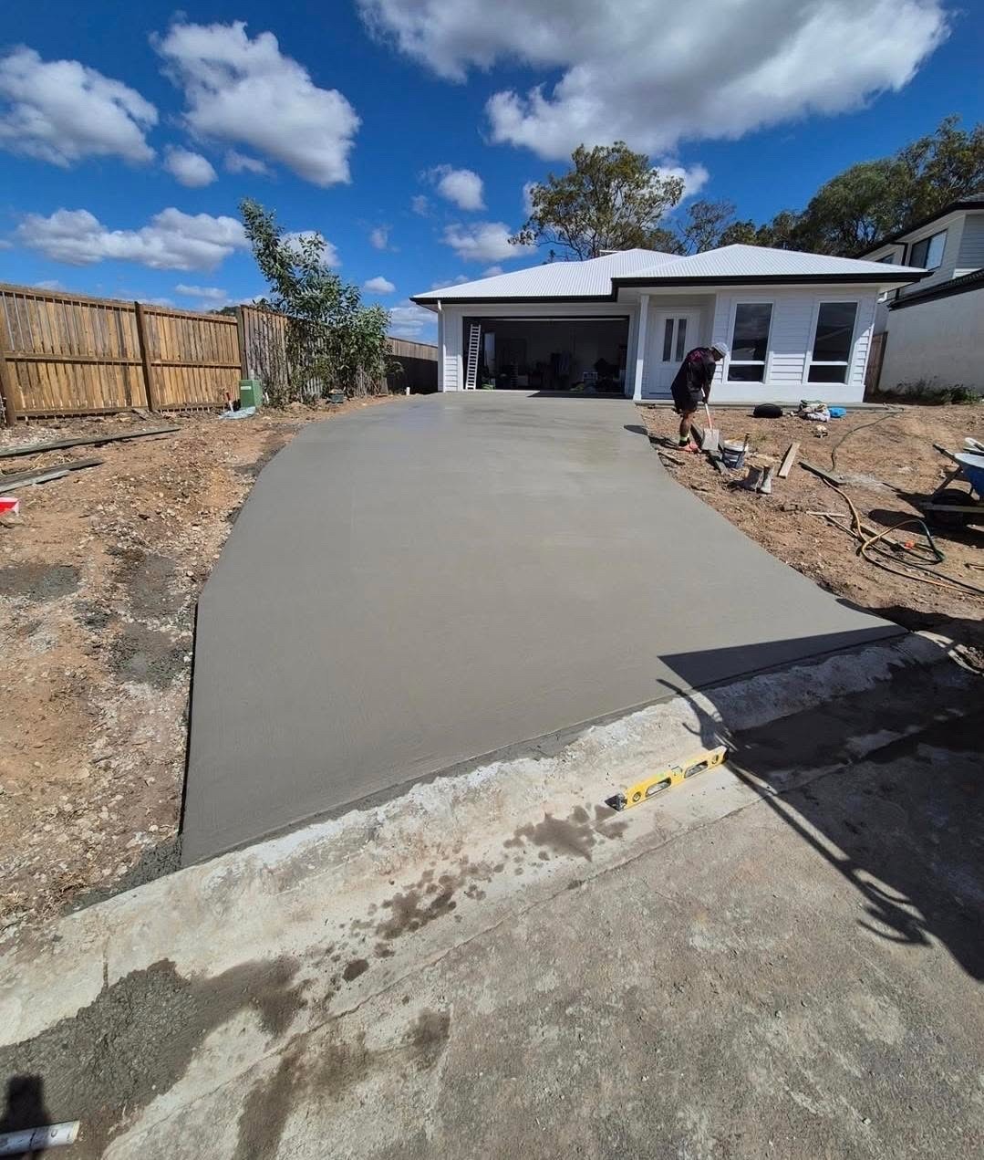 Concrete driveway being poured Gold Coast