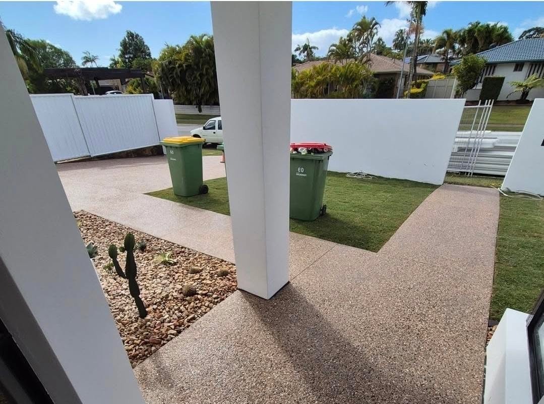 Exposed aggregate driveway Gold Coast
